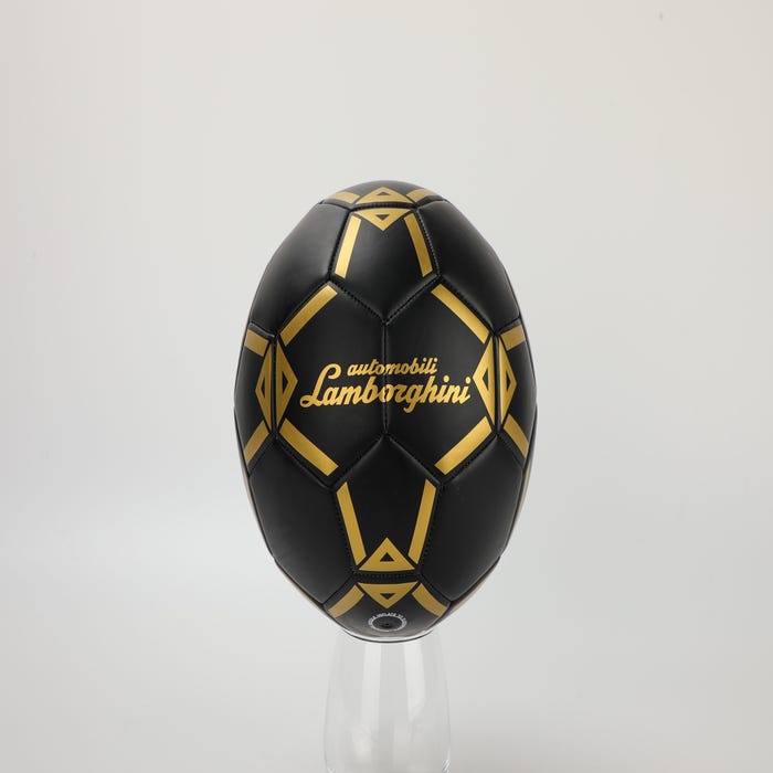 LAMBORGHINI NO.5 MACHINE SEWING PVC SOCCER BALL- BLACK