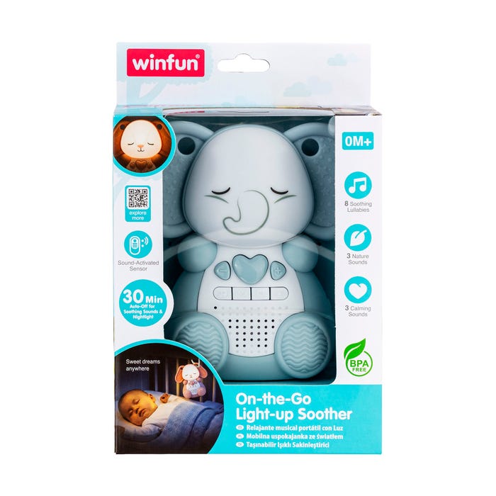 WINFUN ON THE GO LIGHT UP SOOTHER ELEPHANT