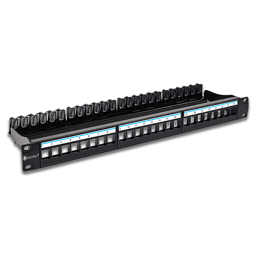 Secuview 1U Blank Patch Panel 24-Port | Plastic & Metal Frame Patch Panel.