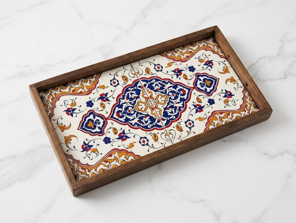 Traditional Pattern Rectangular Serving Tray