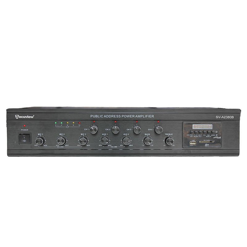 Secuview 380W Public Address Power Amplifier With 3 Mics