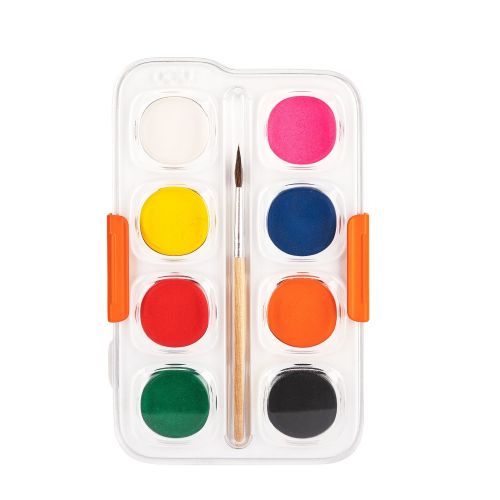 Deli Watercolor Paints – 8 Colors with Brush