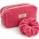 pink Makeup And Skincare Bags With Scrunchie